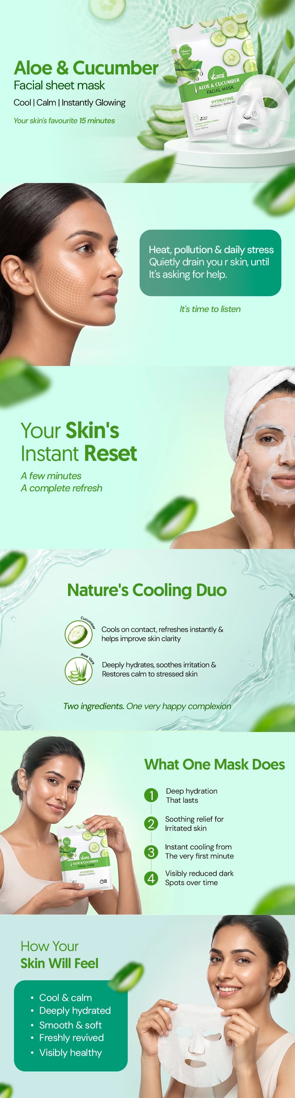 Aloe & Cucumber Facial Mask - 30ml