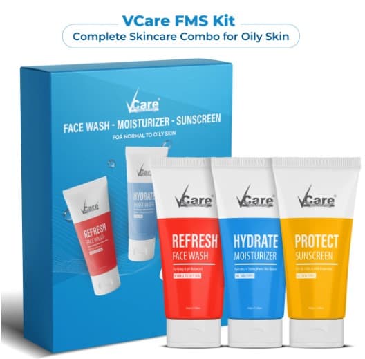 Facewash, Moisturizer & Sunscreen (FMS Kit) for Oily Skin - 150gm