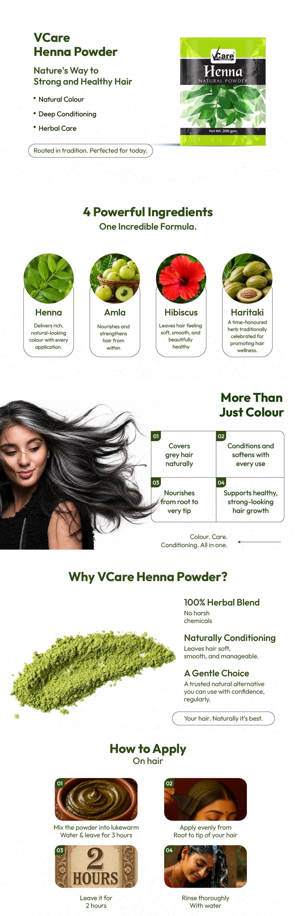Henna Natural Powder - Black - 100g | Pack of 1