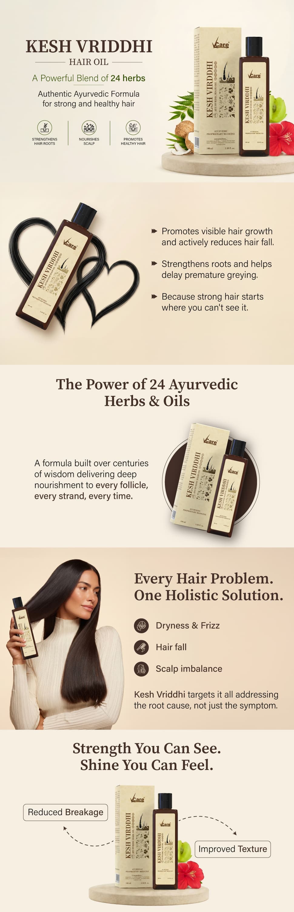 Kesh Virddhi Hair Oil For Dry & Frizzy Hair - 100ml | Pack of 1
