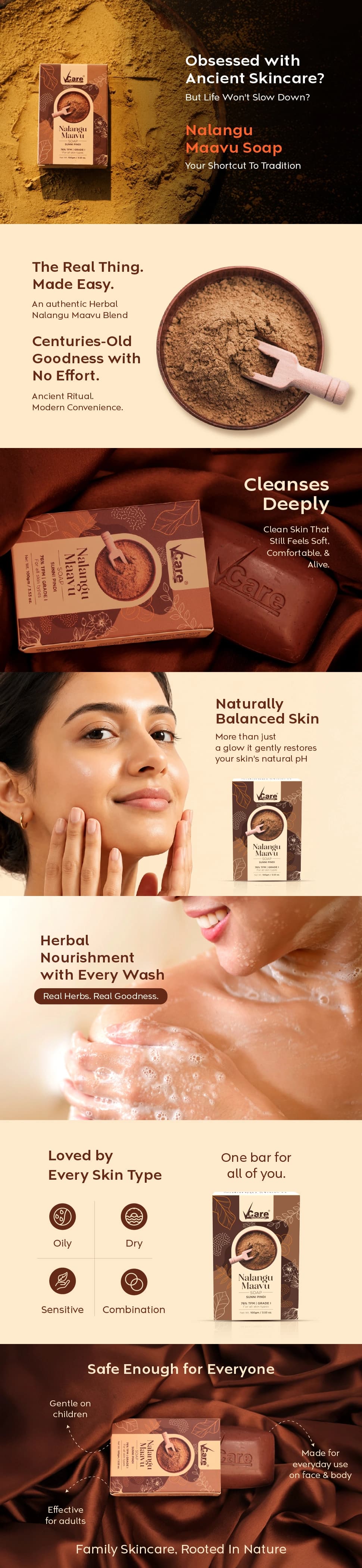 Nalangu Maavu Soap - 100gm