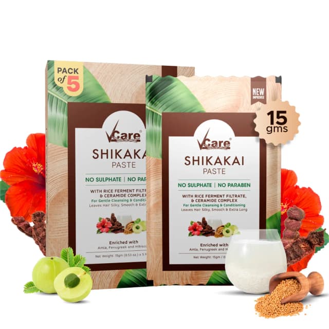 New Improved Shikakai Paste – Gentle Cleansing & Deep Conditioning - 15g | pack of 5