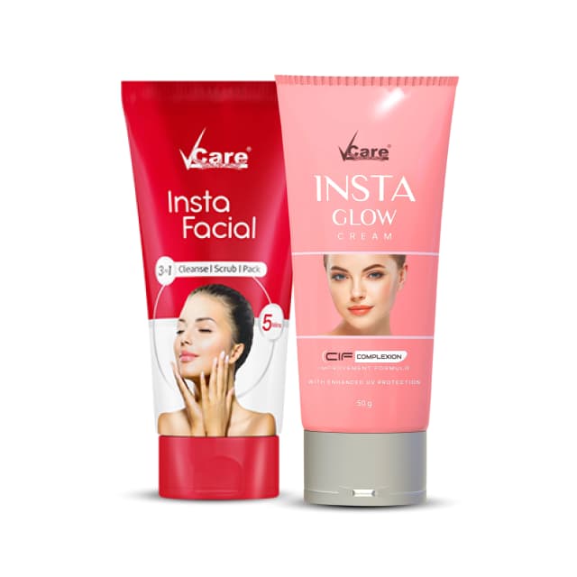 Instant Brightness Combo – Insta Glow Cream (50g) & Insta Facial 3-in-1 (50g)
