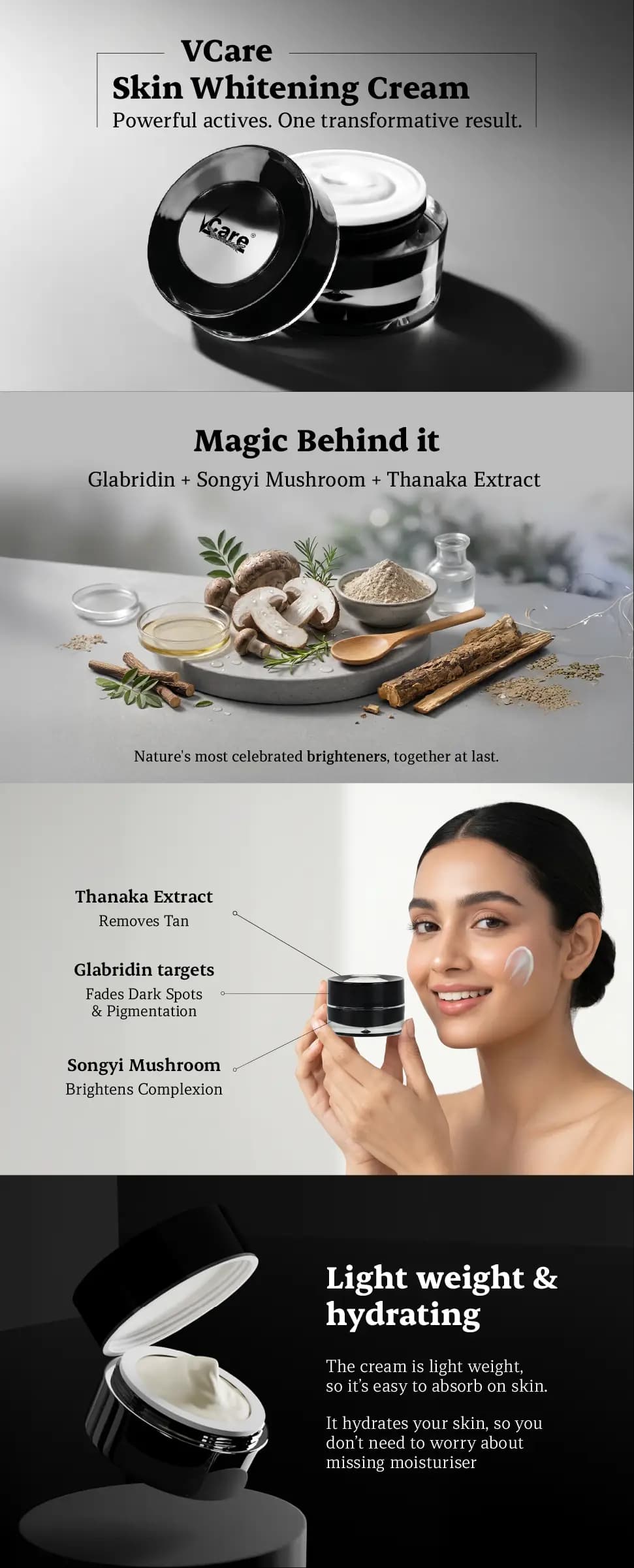 Skin Whitening Cream For Instant Brightening - 20gm