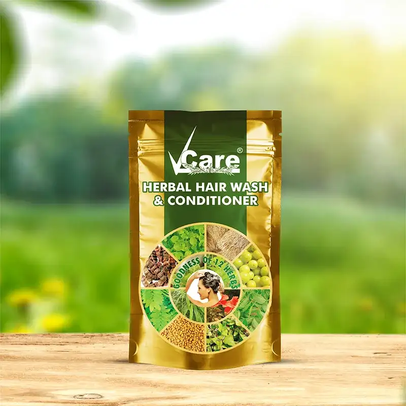 VCare Herbal Hair Wash and Conditioner Shikakai Powder For Skin and Hair